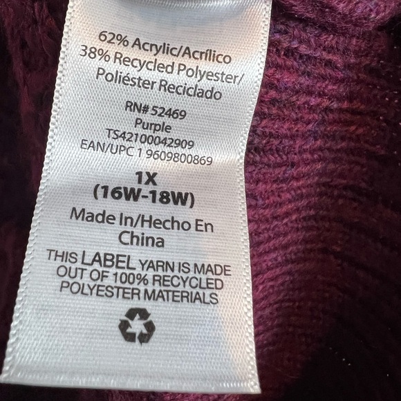 Terra & Sky Cranberry Knit Cardigan - Picture 7 of 10